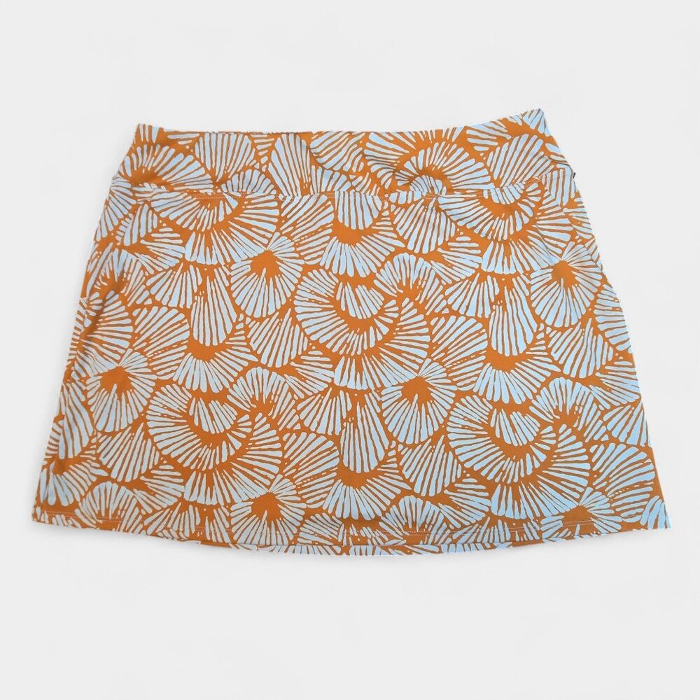 Tommy Bahama Golf Skort Orange White L Pickleball Athleisure Sporty Resort NWT - Picture 2 of 11
